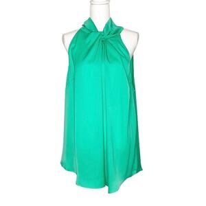 City Chic Green Sleeveless Blouse Top High Twist Neck Large 20